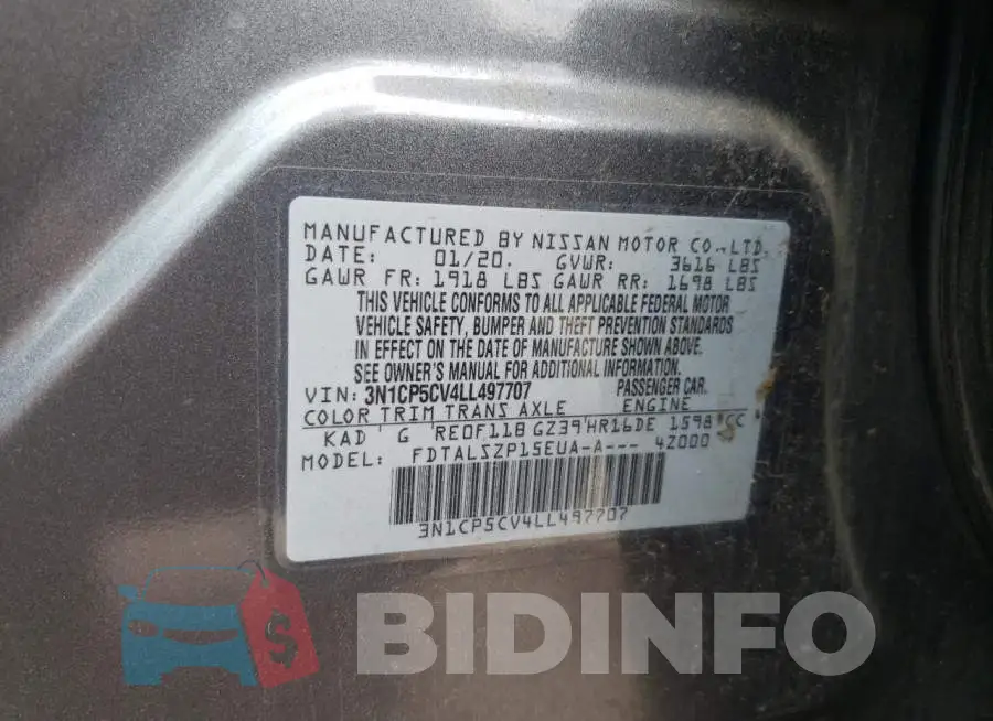 3N1CP5CV4LL497707 Photo# 13