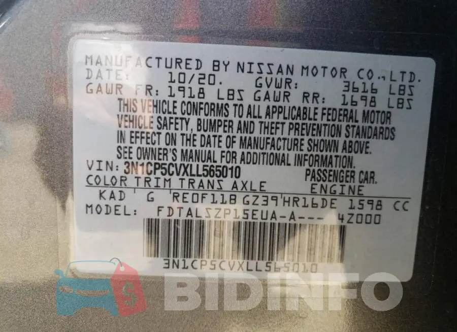 3N1CP5CVXLL565010 Photo# 12
