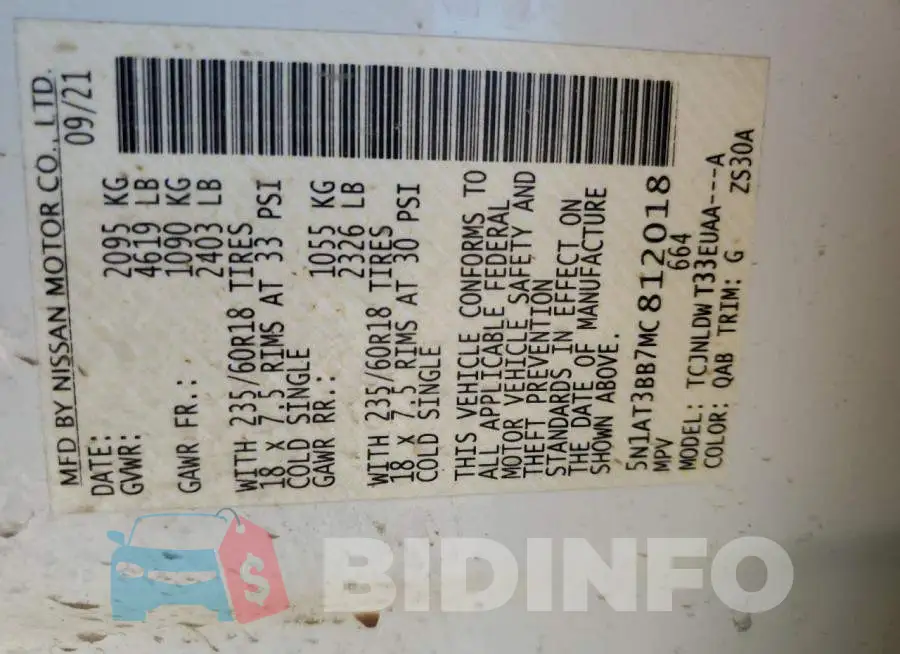 5N1AT3BB7MC812018 Photo# 13