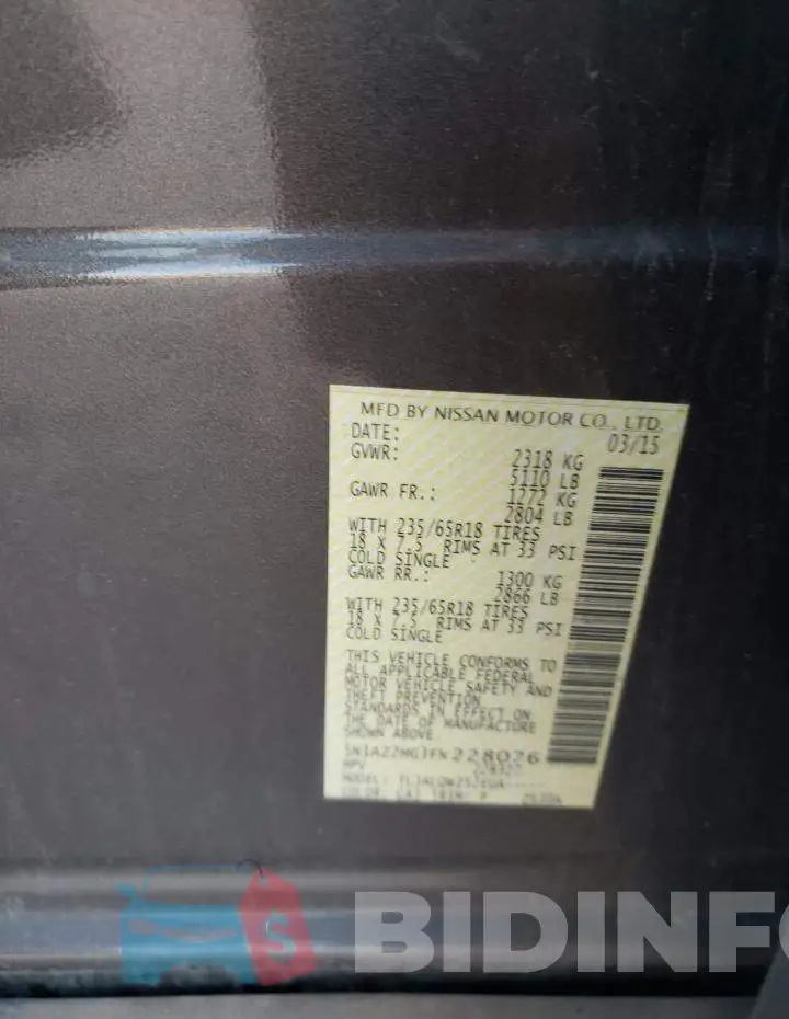 5N1AZ2MG3FN228076 Photo# 12