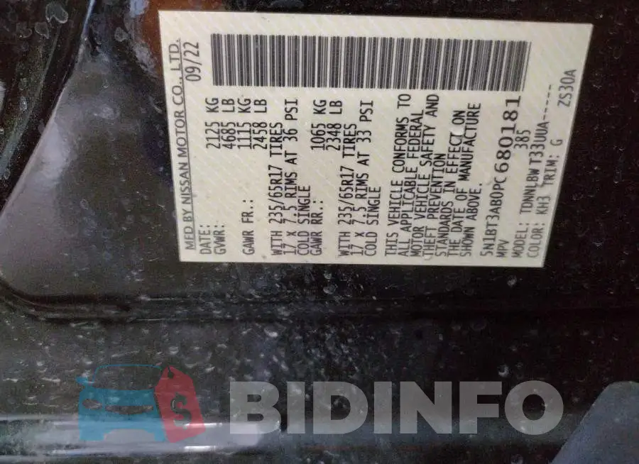 5N1BT3AB0PC680181 Photo# 13