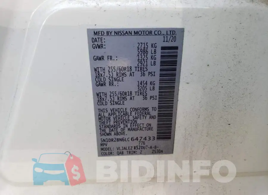 5N1DR2BN6LC647433 Photo# 14