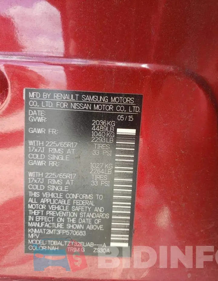 KNMAT2MT3FP570683 Photo# 13