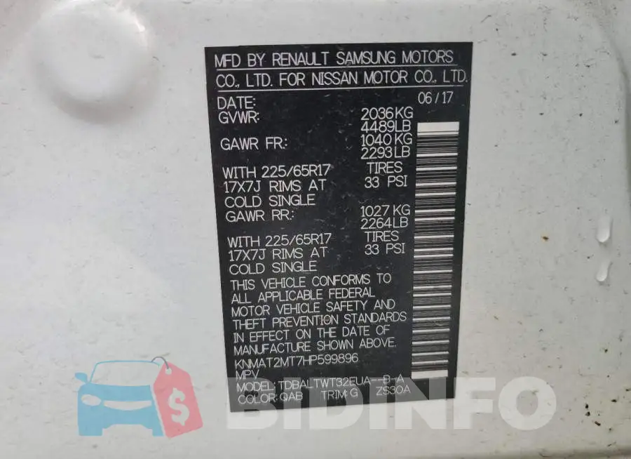 KNMAT2MT7HP599896 Photo# 13