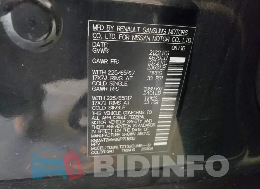 KNMAT2MV8GP711833 Photo# 12
