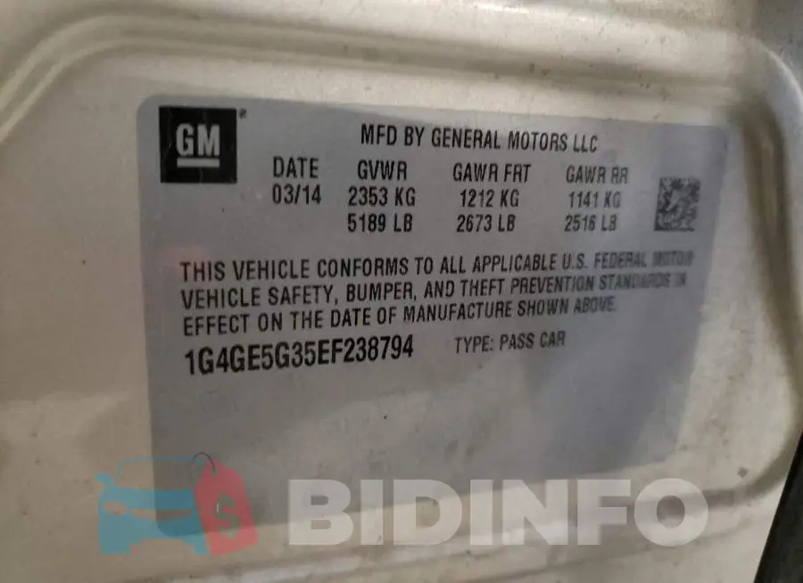 1G4GE5G35EF238794 Photo# 12