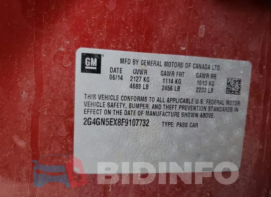 2G4GN5EX8F9107732 Photo# 13