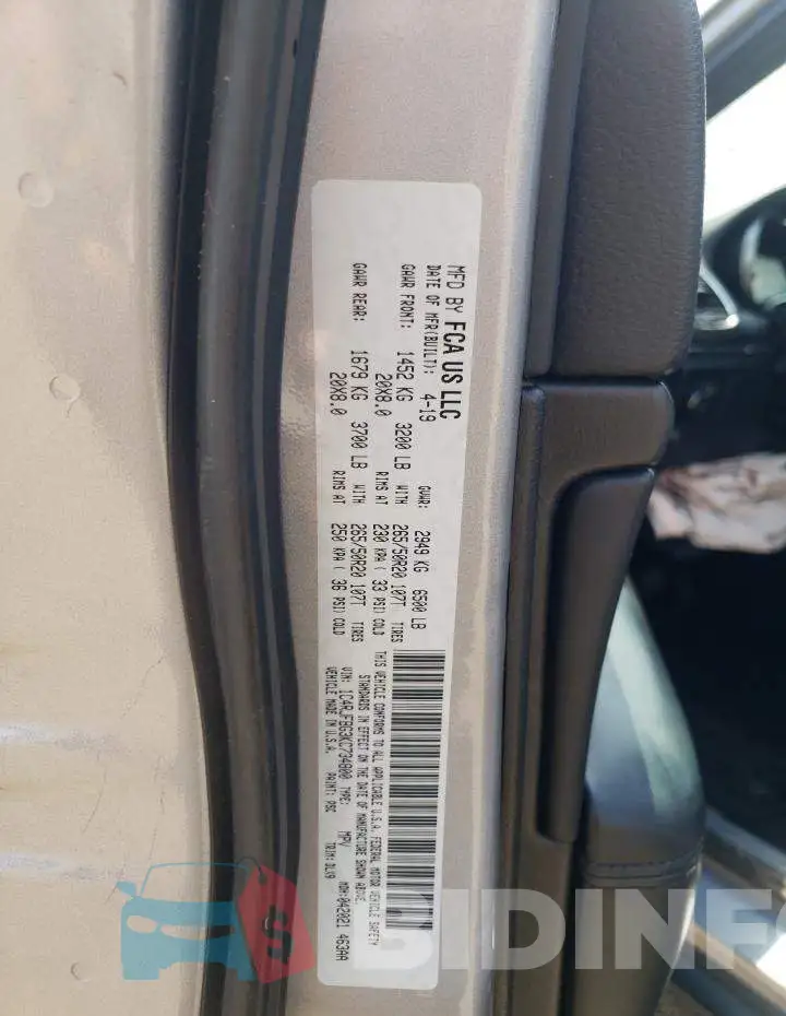 1C4RJFBG3KC734800 Photo# 12