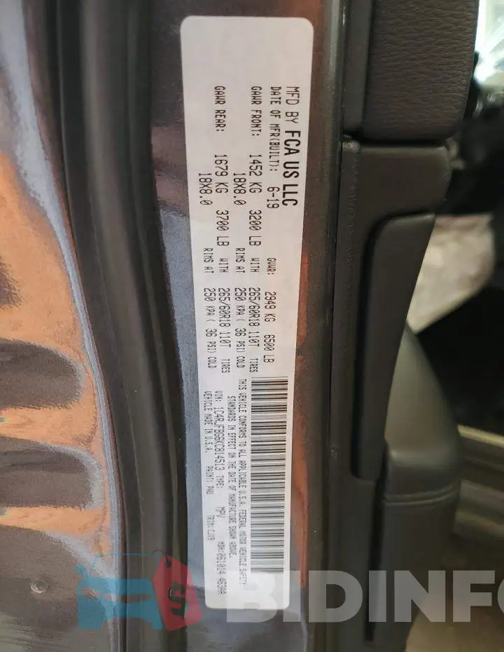 1C4RJFBG6KC814513 Photo# 12