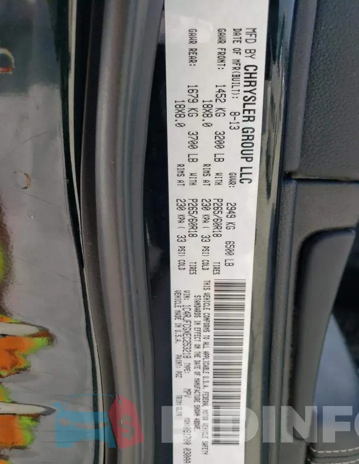 1C4RJFCGXEC253218 Photo# 13