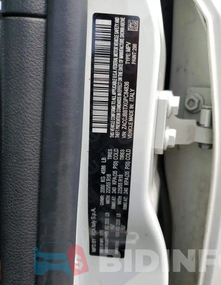 ZACCJBBTXGPC84836 Photo# 12