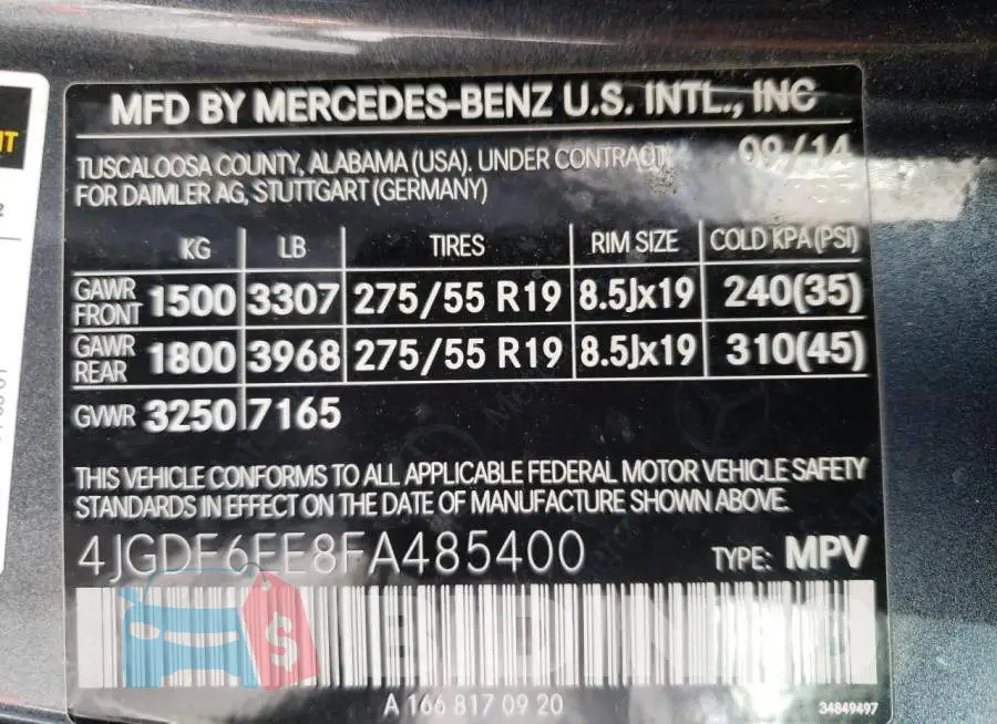 4JGDF6EE8FA485400 Photo# 13