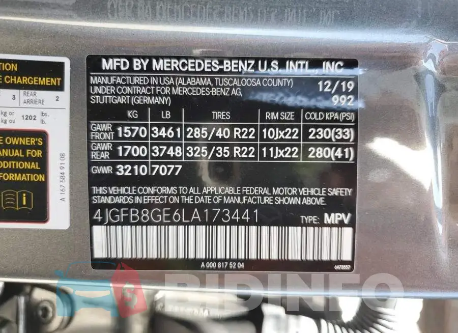 4JGFB8GE6LA173441 Photo# 12