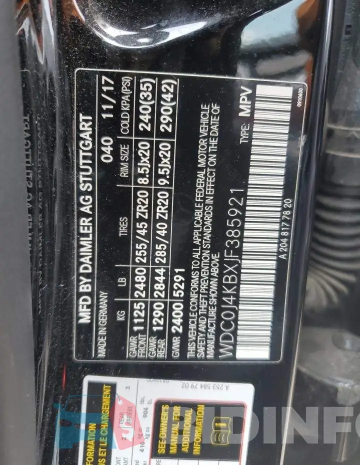 WDC0J4KBXJF385921 Photo# 13