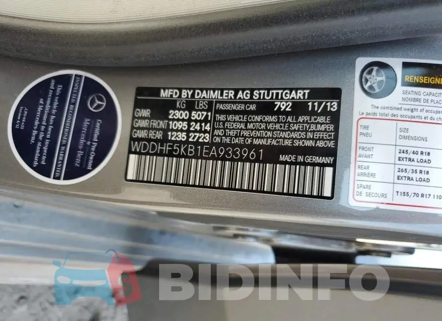 WDDHF5KB1EA933961 Photo# 12