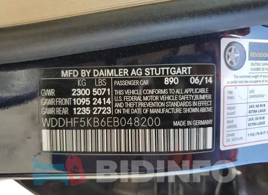 WDDHF5KB6EB048200 Photo# 12