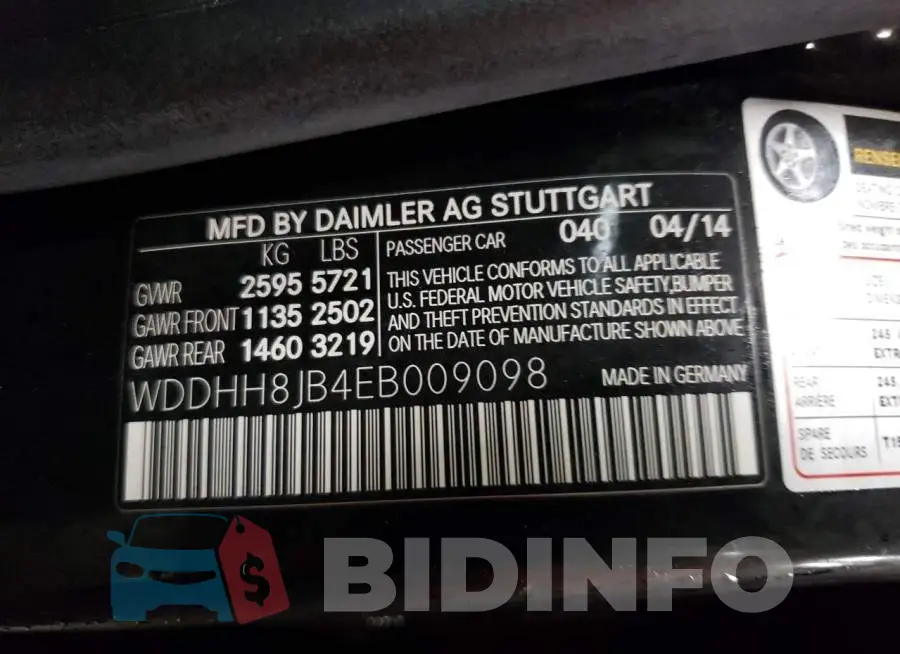 WDDHH8JB4EB009098 Photo# 14