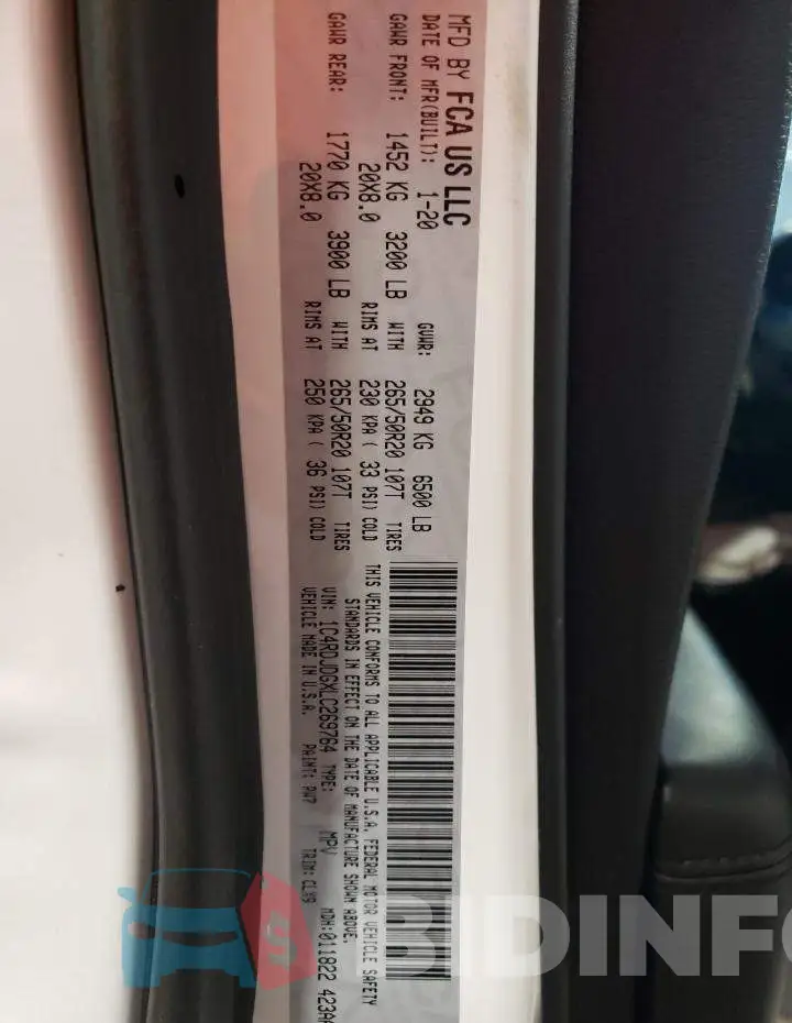 1C4RDJDGXLC269764 Photo# 13