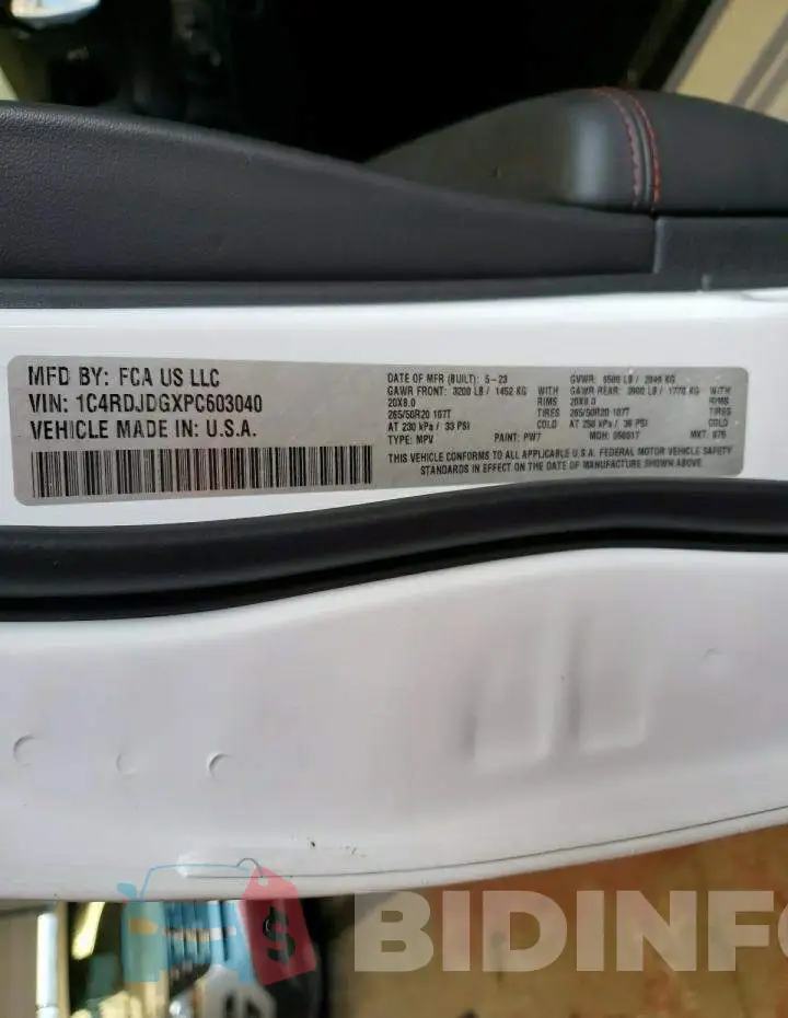 1C4RDJDGXPC603040 Photo# 14