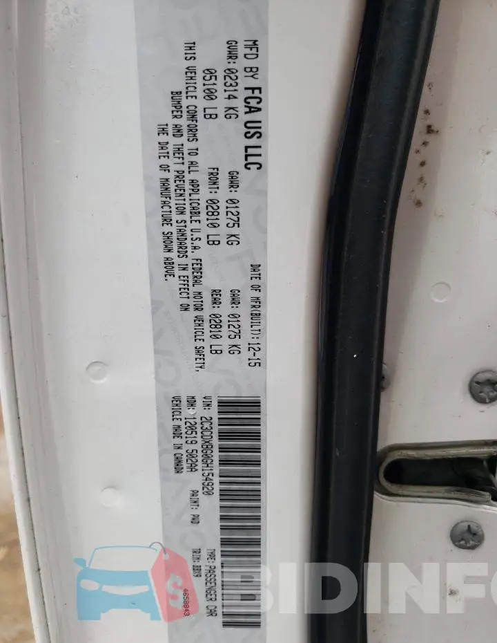 2C3CDXBG0GH154920 Photo# 12