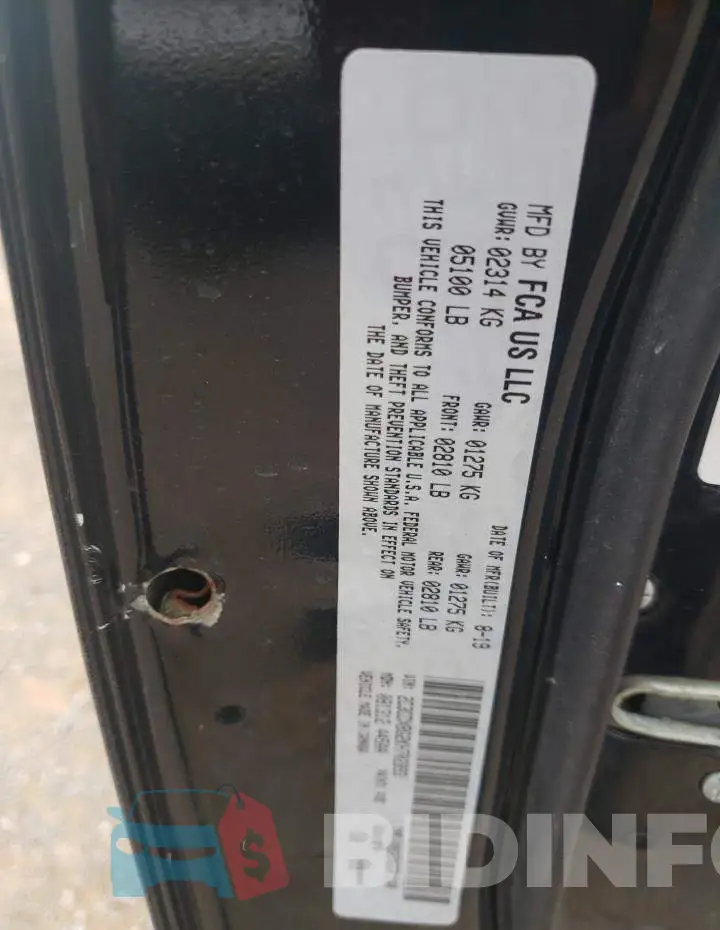 2C3CDXBG2KH702893 Photo# 12