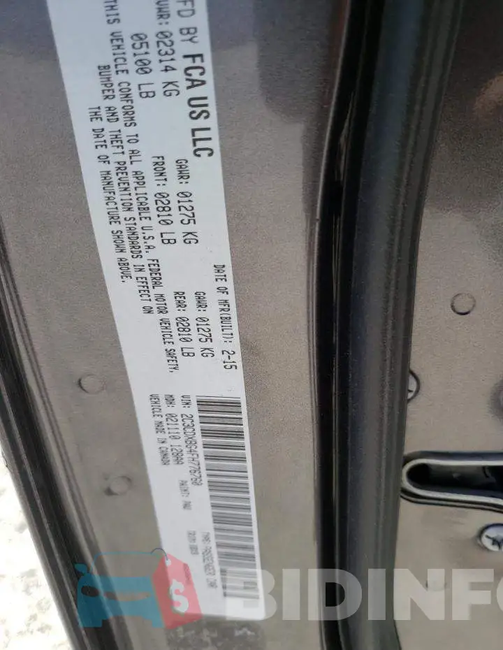 2C3CDXBG4FH776760 Photo# 13