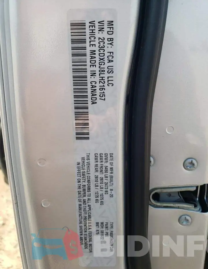2C3CDXGJ8LH216157 Photo# 12