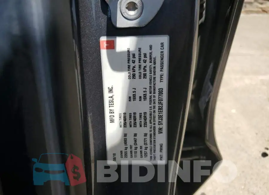 5YJ3E1EB2JF077003 Photo# 12