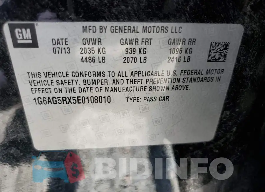1G6AG5RX5E0108010 Photo# 12