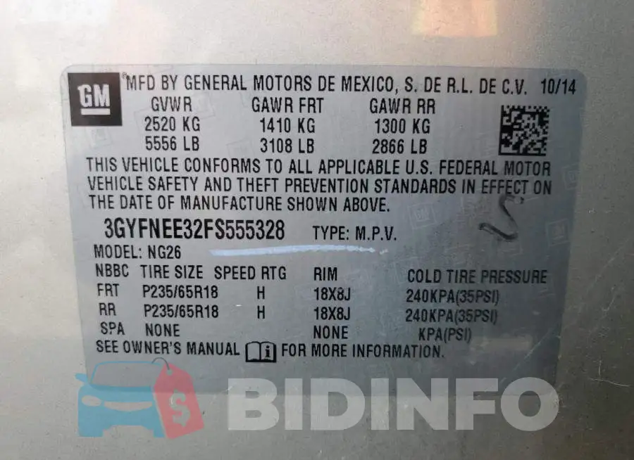 3GYFNEE32FS555328 Photo# 12
