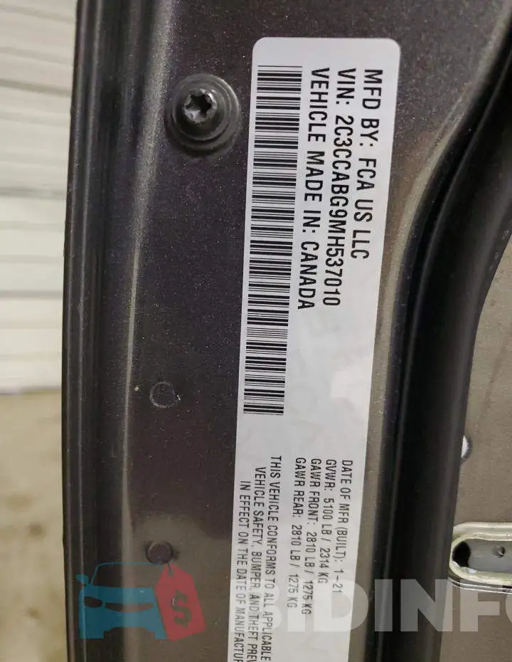 2C3CCABG9MH537010 Photo# 12