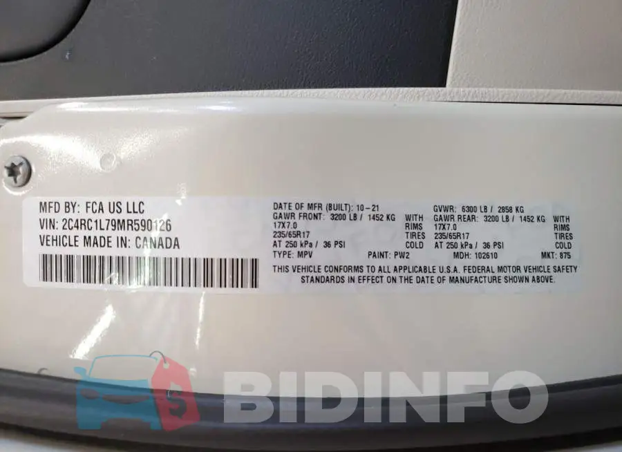 2C4RC1L79MR590126 Photo# 13