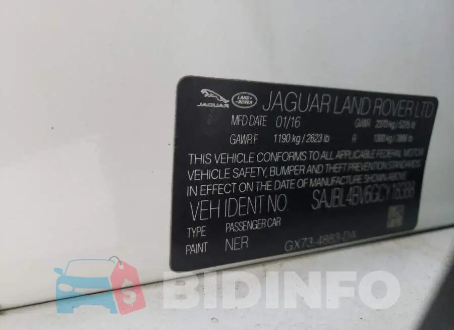SAJBL4BV6GCY18388 Photo# 12