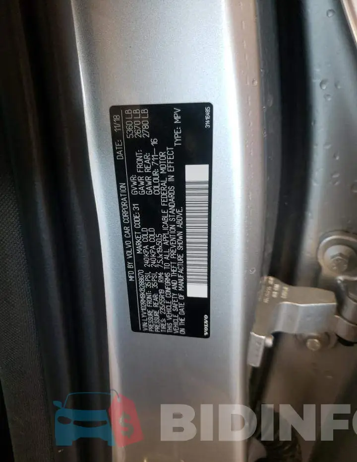 LYV102RM8KB288670 Photo# 12