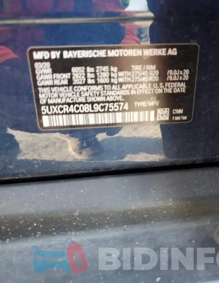 5UXCR4C08L9C75574 Photo# 14