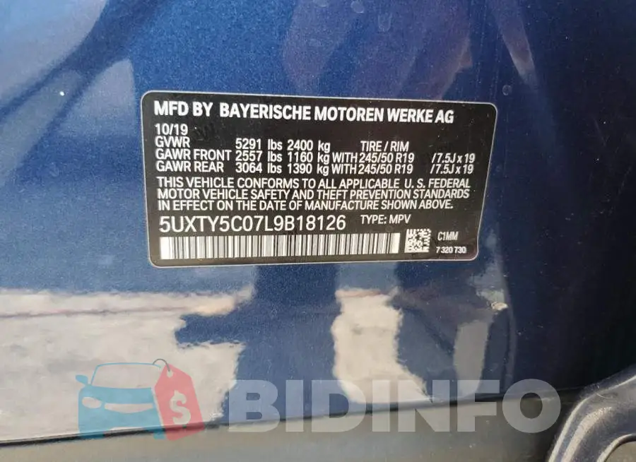 5UXTY5C07L9B18126 Photo# 13