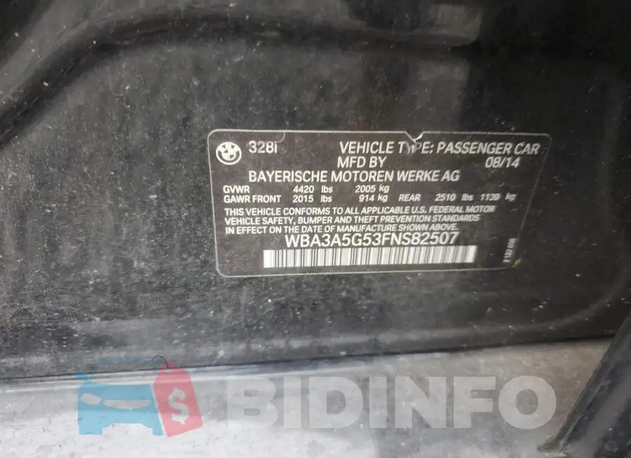 WBA3A5G53FNS82507 Photo# 12