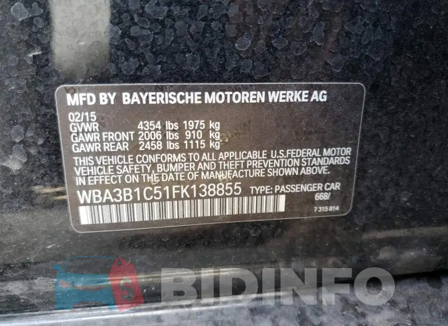 WBA3B1C51FK138855 Photo# 12