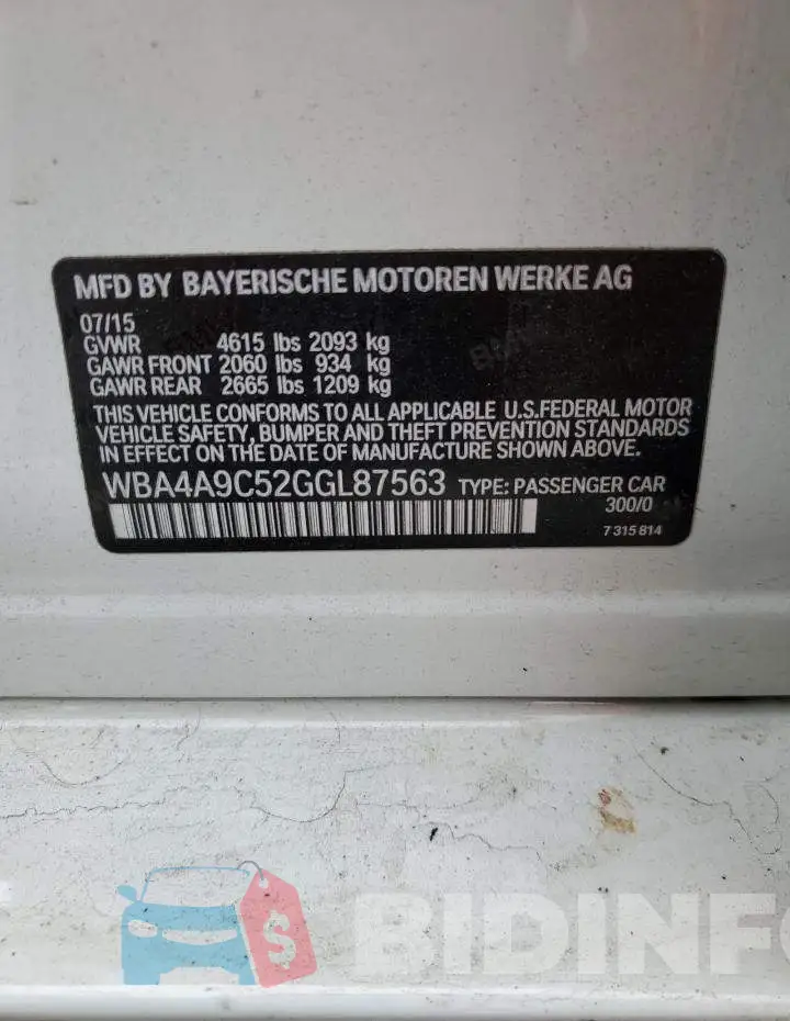 WBA4A9C52GGL87563 Photo# 12