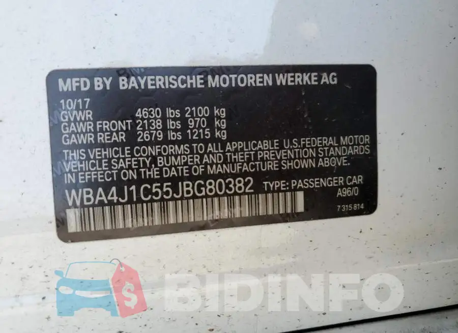 WBA4J1C55JBG80382 Photo# 13