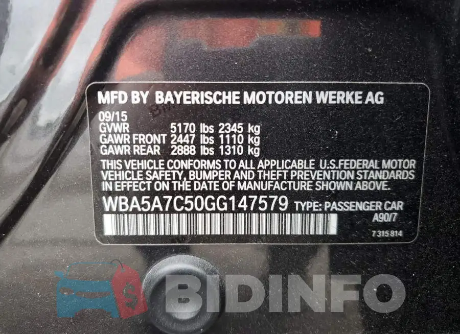 WBA5A7C50GG147579 Photo# 12