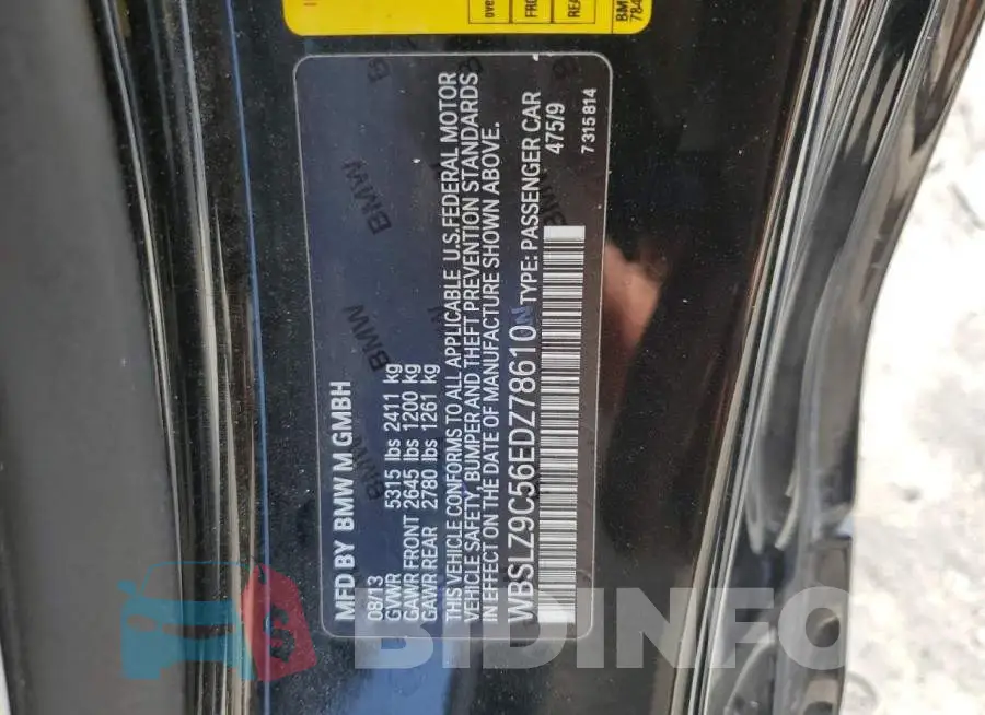 WBSLZ9C56EDZ78610 Photo# 13