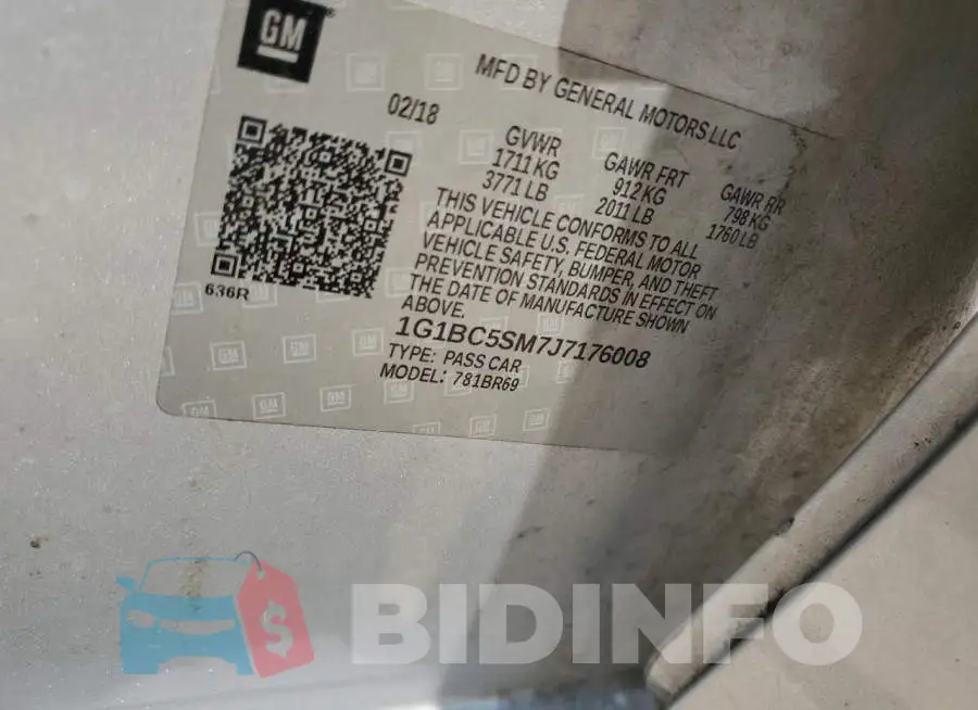 1G1BC5SM7J7176008 Photo# 12