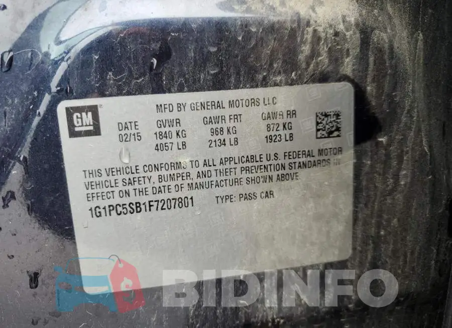 1G1PC5SB1F7207801 Photo# 12
