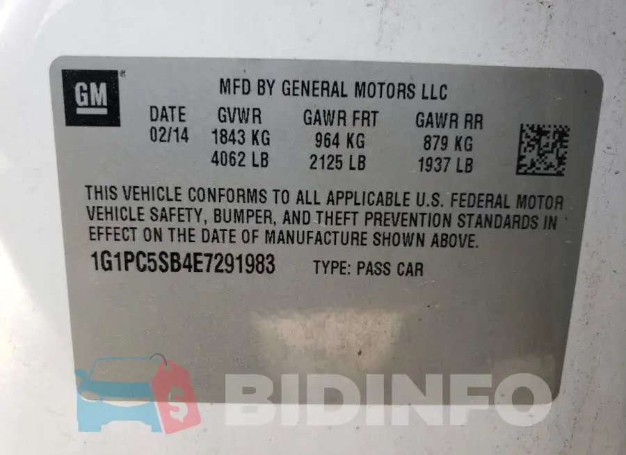 1G1PC5SB4E7291983 Photo# 12