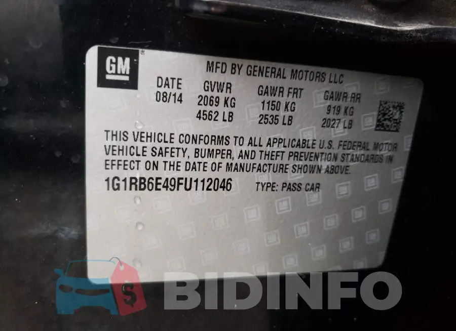 1G1RB6E49FU112046 Photo# 12