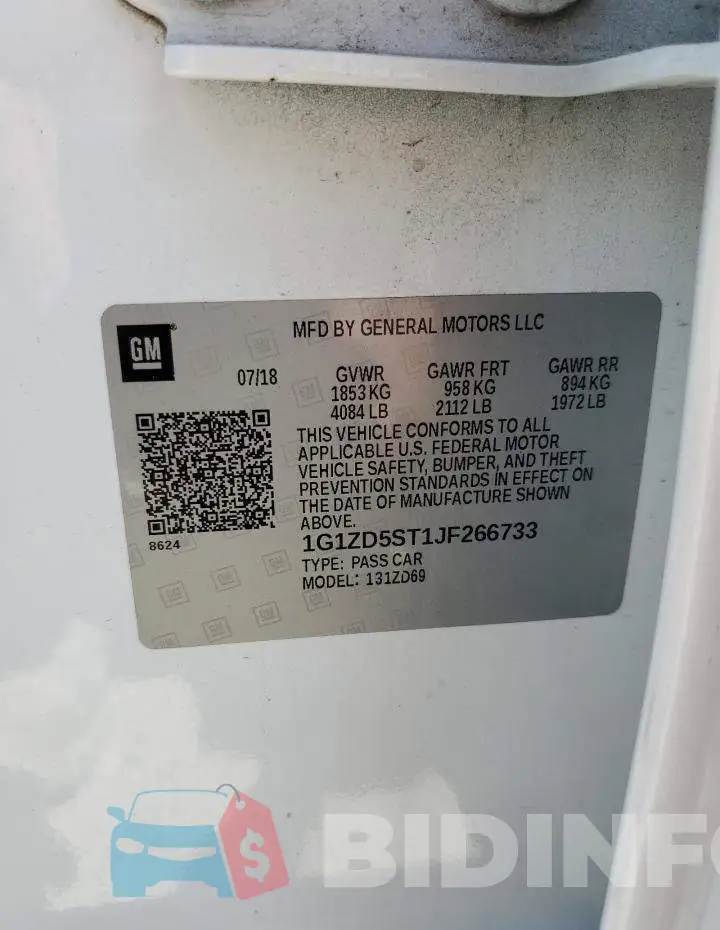 1G1ZD5ST1JF266733 Photo# 12