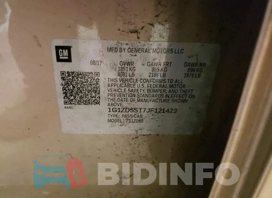 1G1ZD5ST7JF121423 Photo# 12