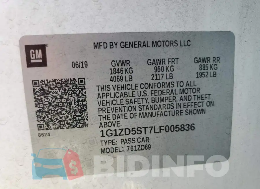 1G1ZD5ST7LF005836 Photo# 12