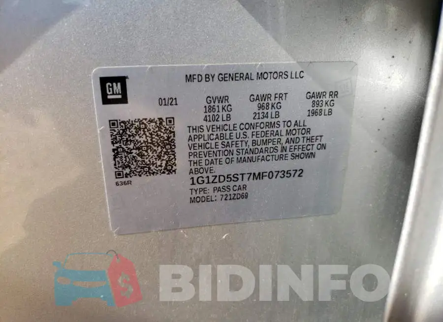 1G1ZD5ST7MF073572 Photo# 12